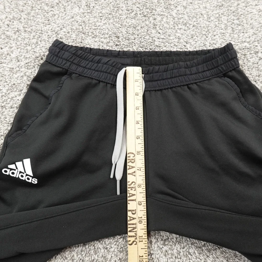 Adidas Pants Mens XS Black Track Warm Up Drawstring Jogger Sweatpants Gym Train‎